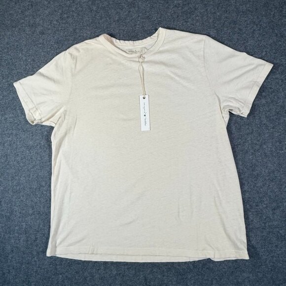 imogene + willie Tops - Imogene + Willie Womens Classic Knit Vintage White Crew Soft Sz XL Casual NWT